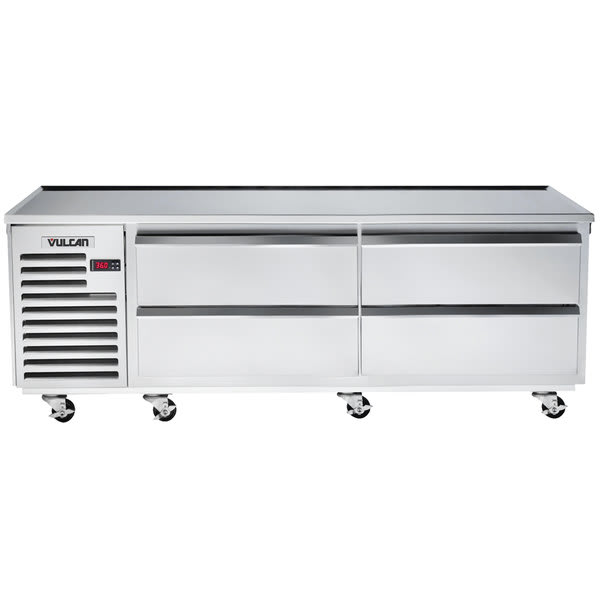 Vulcan ARS84 84" Refrigerated Base With Marine Top And (4) Drawers