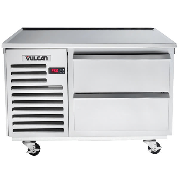 Vulcan VSC36 36" Flat Top Stainless Steel Refrigerated Base With 2 Drawers