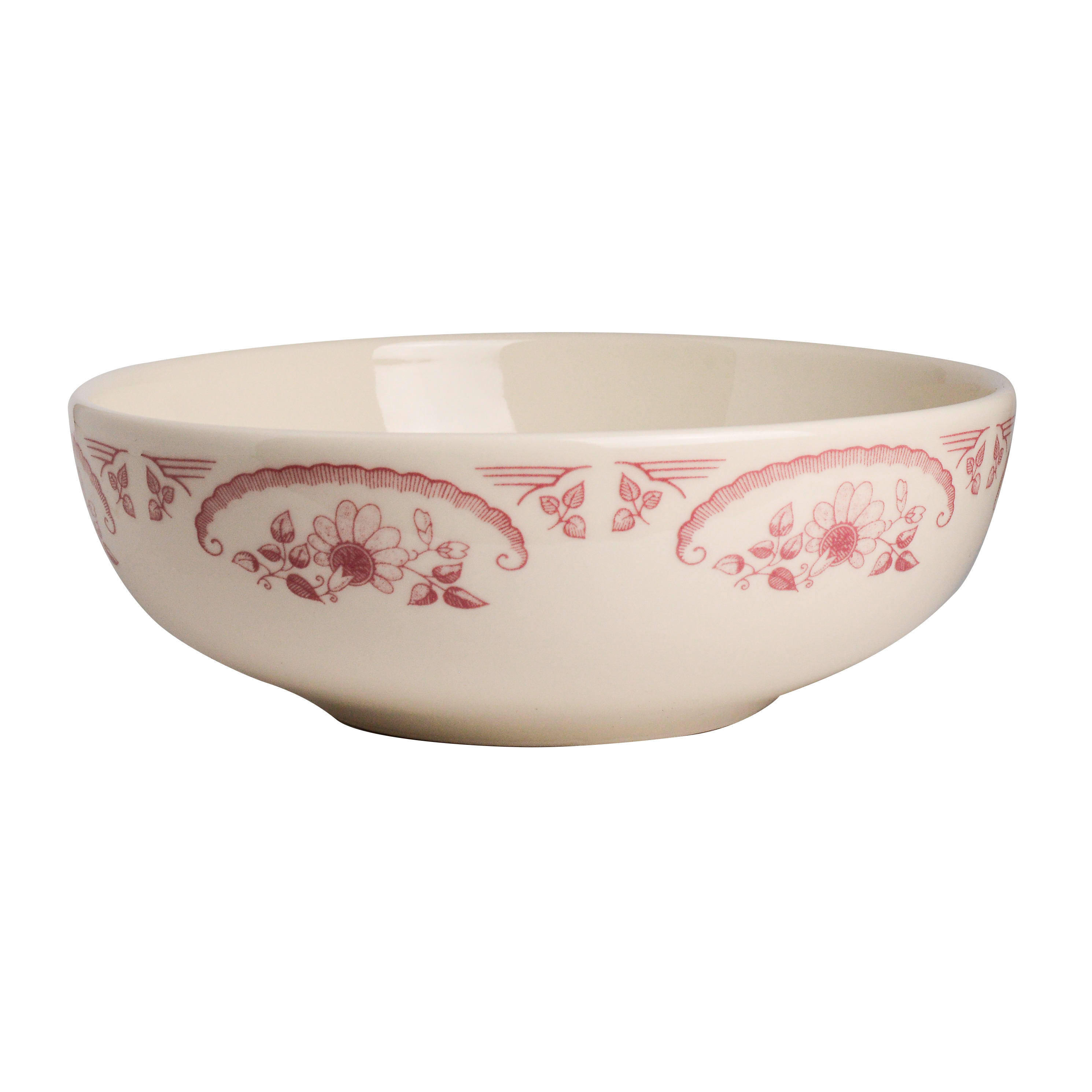 Homer Laughlin Ivory American Rose Rose Small Bistro Bowl D 7.5" H 2.625" (1.0 qt) 12/Case