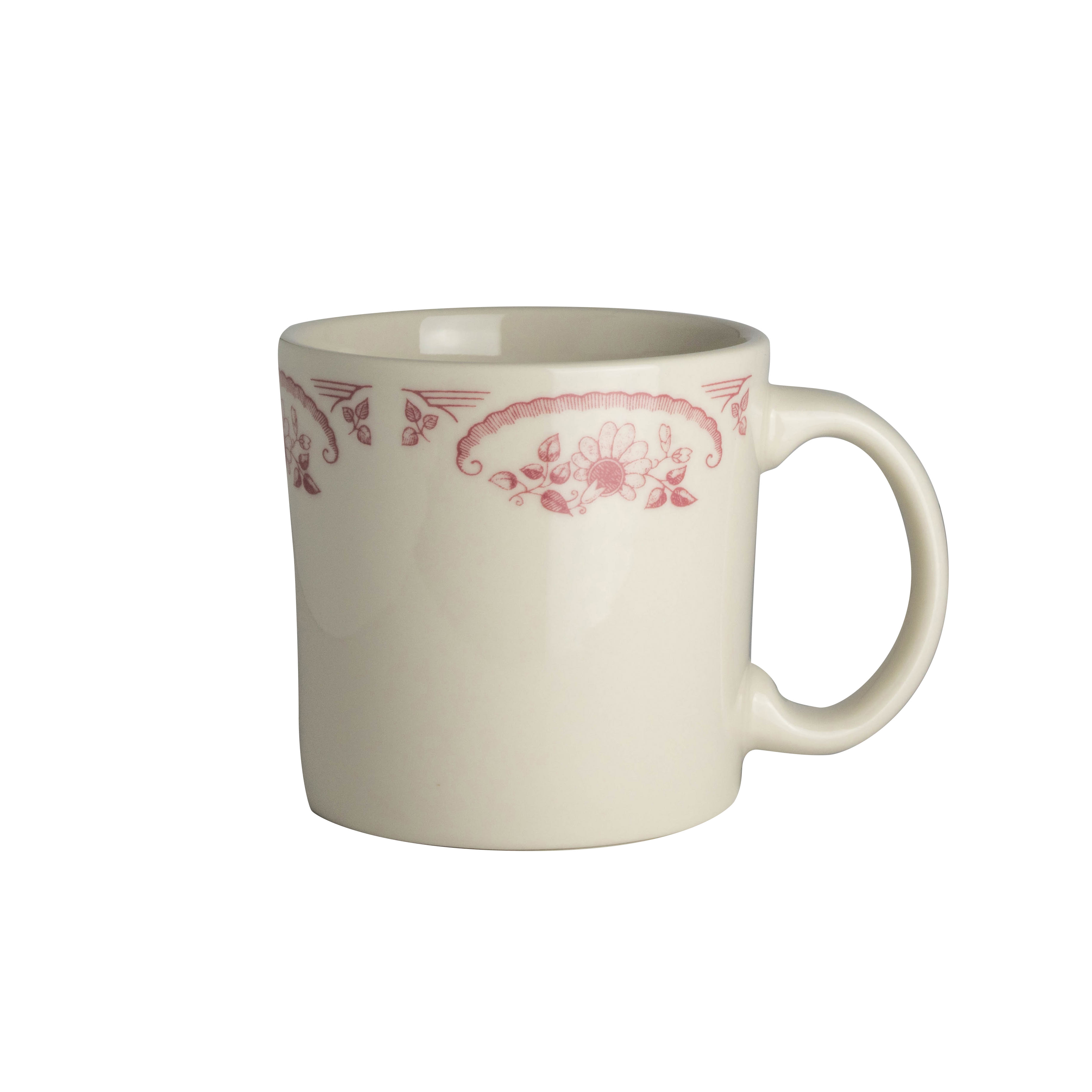 Homer Laughlin Ivory American Rose Rose Executive Mug L 4.875" W 3.625" H 3.625" (12.0 oz) 36/Case