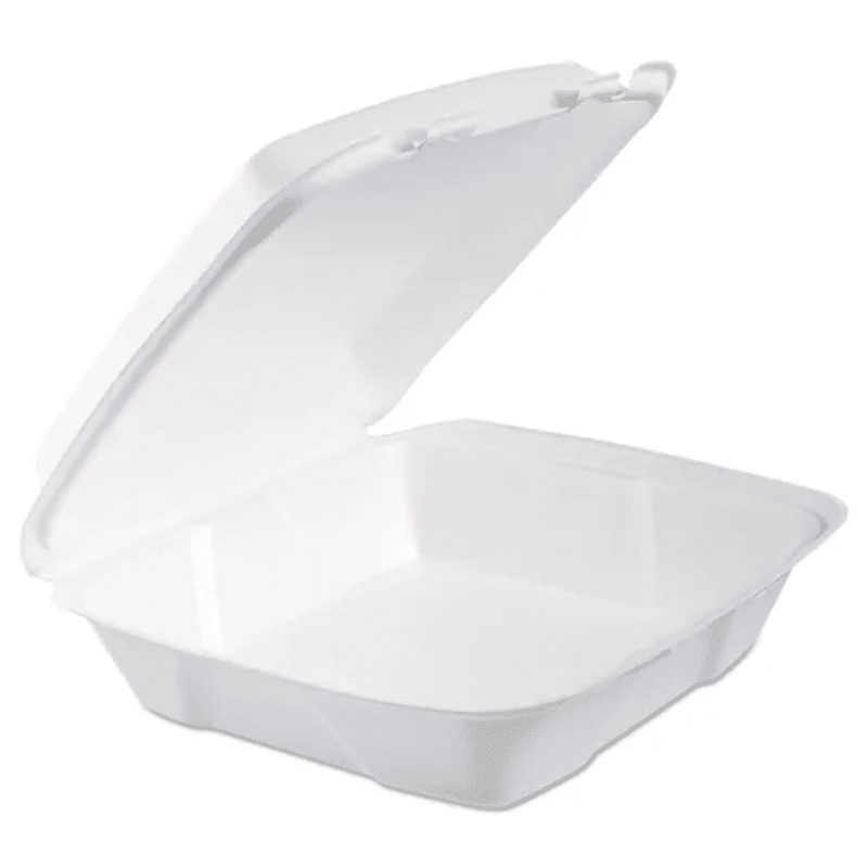 Dart 90HT1R Foam Hinged Lid Containers, White, 200/Carton