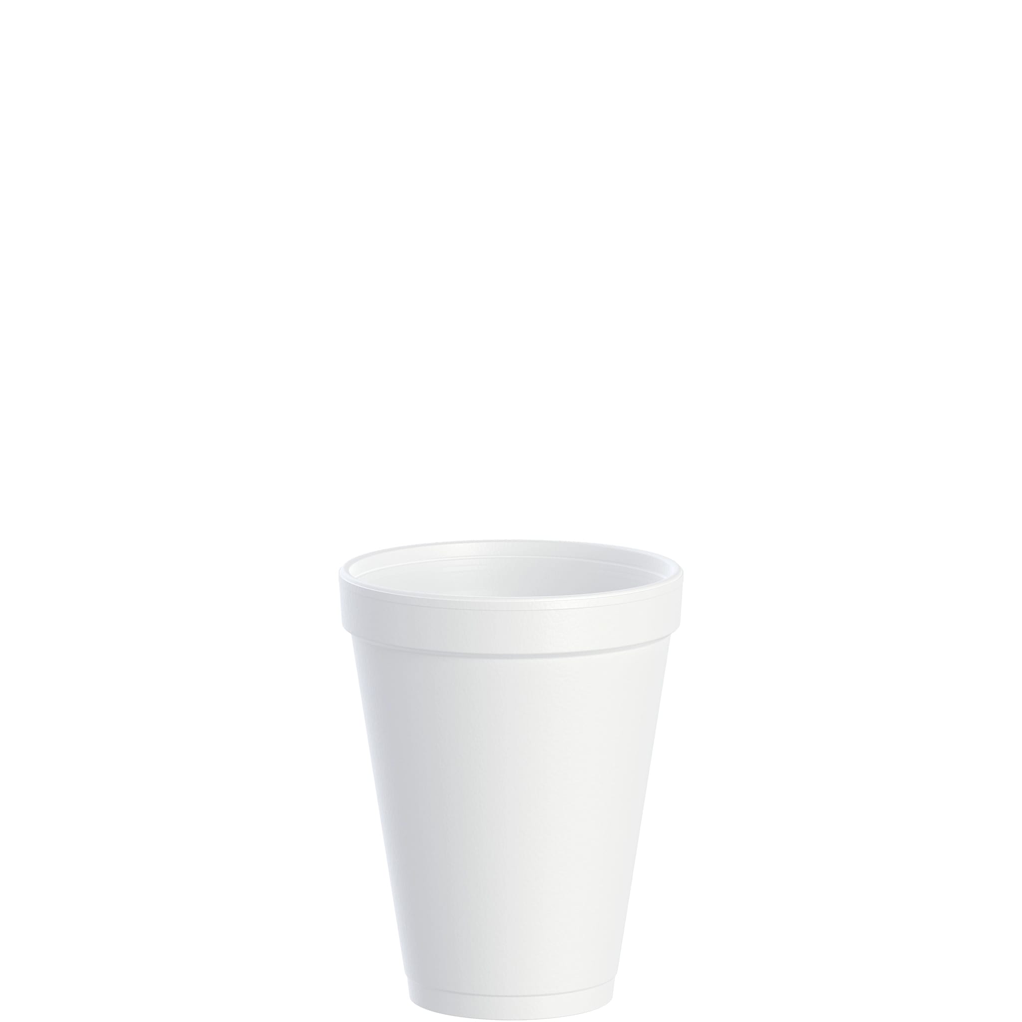 Dart 12J12 Foam Drink Cups, 12oz, White, 25/Bag, 40 Bags/Carton