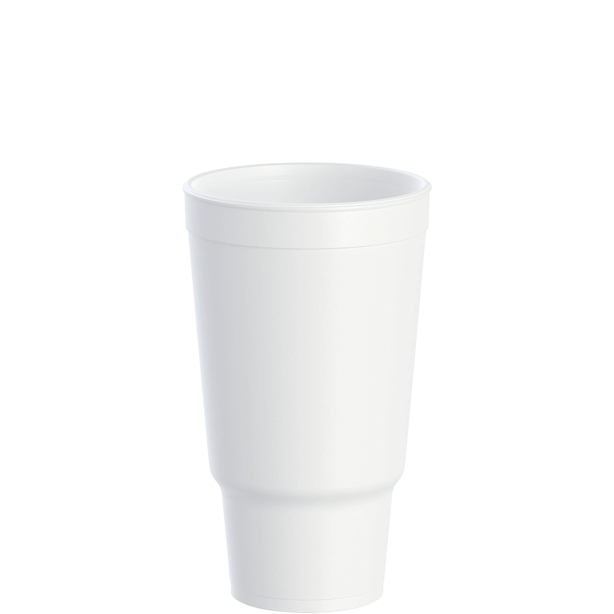 Dart 32AJ20 Foam Pedestal Drink Cups, 32 oz, White, 16/Bag, 25 Bags/Carton