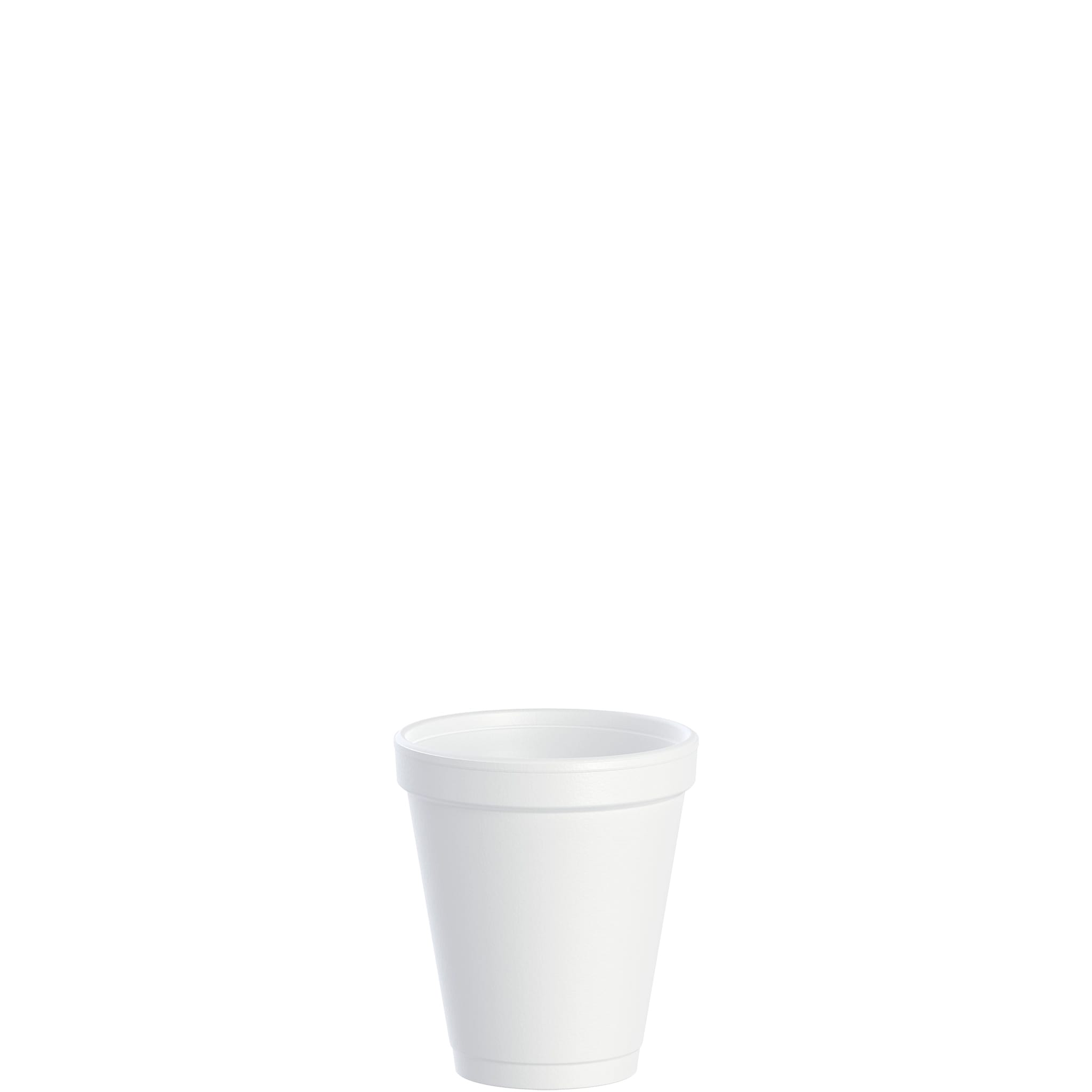 Dart 6J6 Foam Drink Cups, 6 oz, White, 25/Bag, 40 Bags/Carton