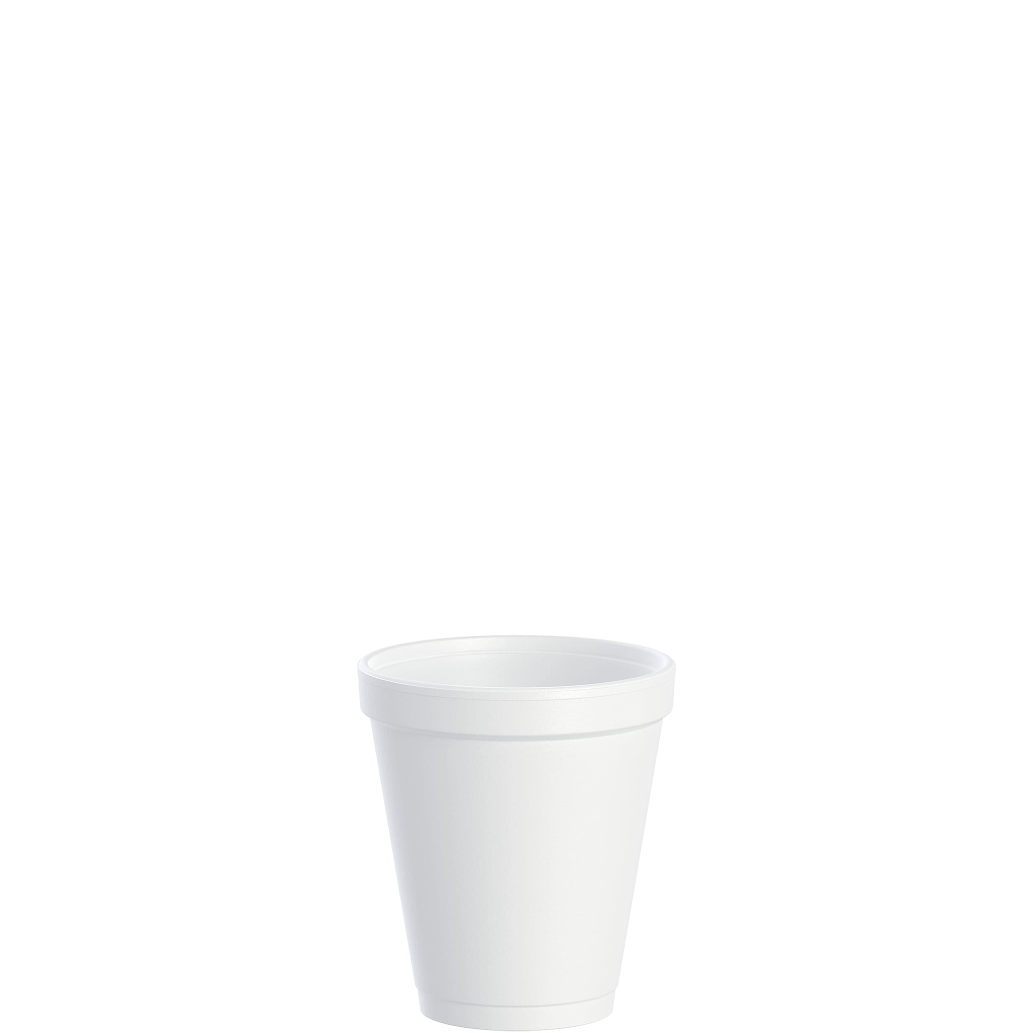 Dart 8J8 Foam Drink Cups, 8 oz, White, 25/Bag, 40 Bags/Carton