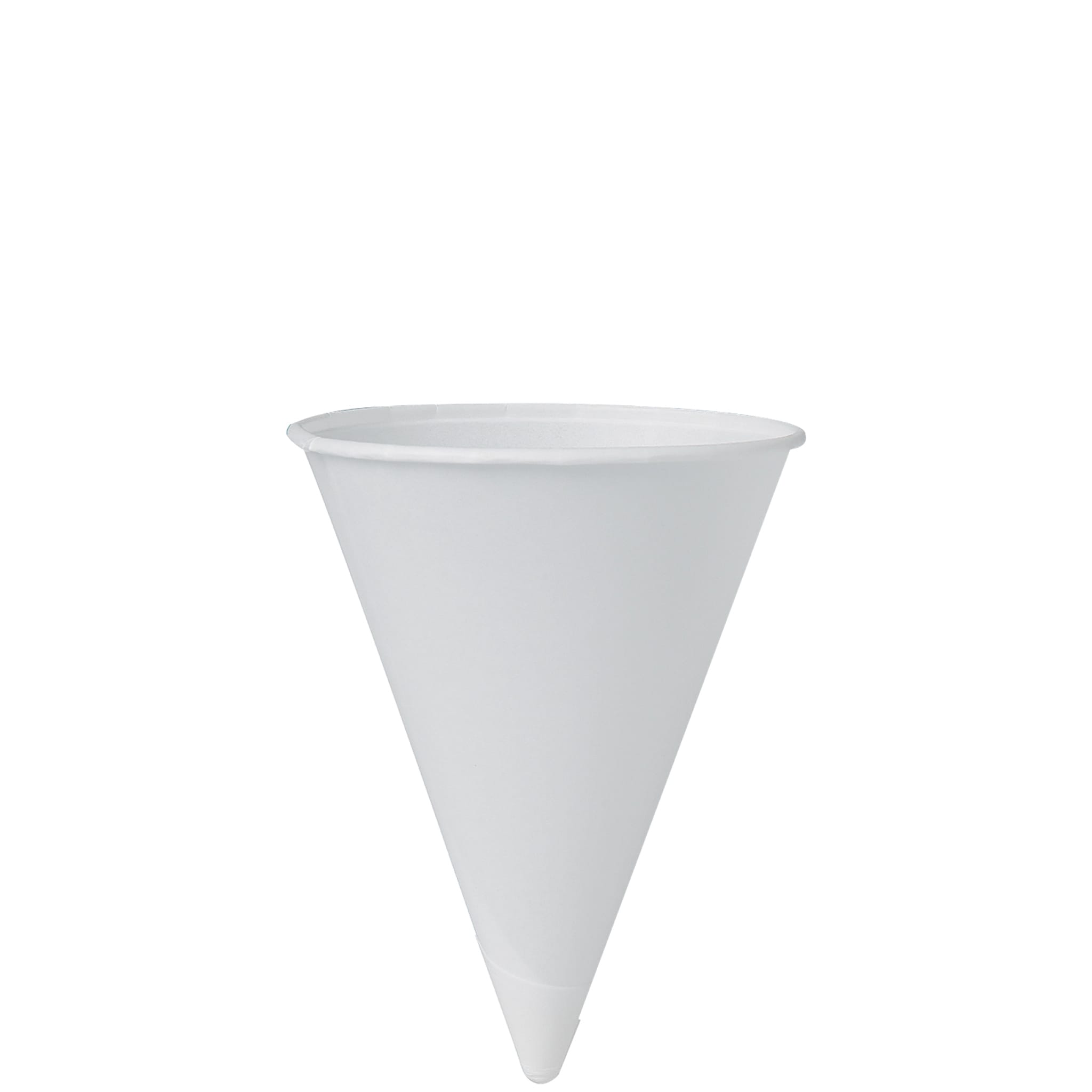 SOLO 4BR-2050CT Cone Water Cups, Cold, Paper, 4 oz, White, 200/Bag, 25 Bags/Carton