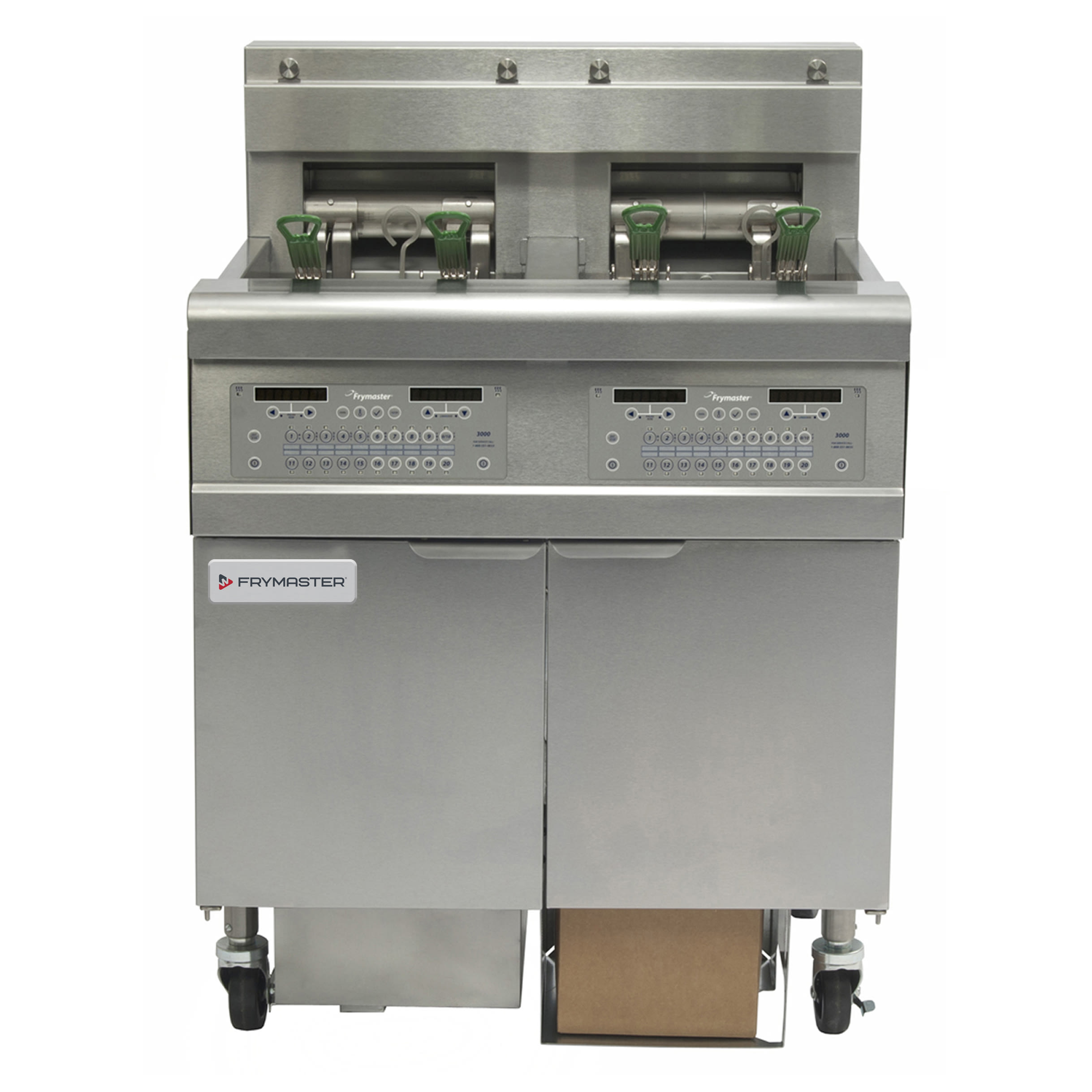 Frymaster FPEL214CA OCF30™ 60 lb. Open-Pot Electric Floor Deep Fryer, 2-Pot, 240V/3-Phase, w/ SMART4U 3010 Controller
