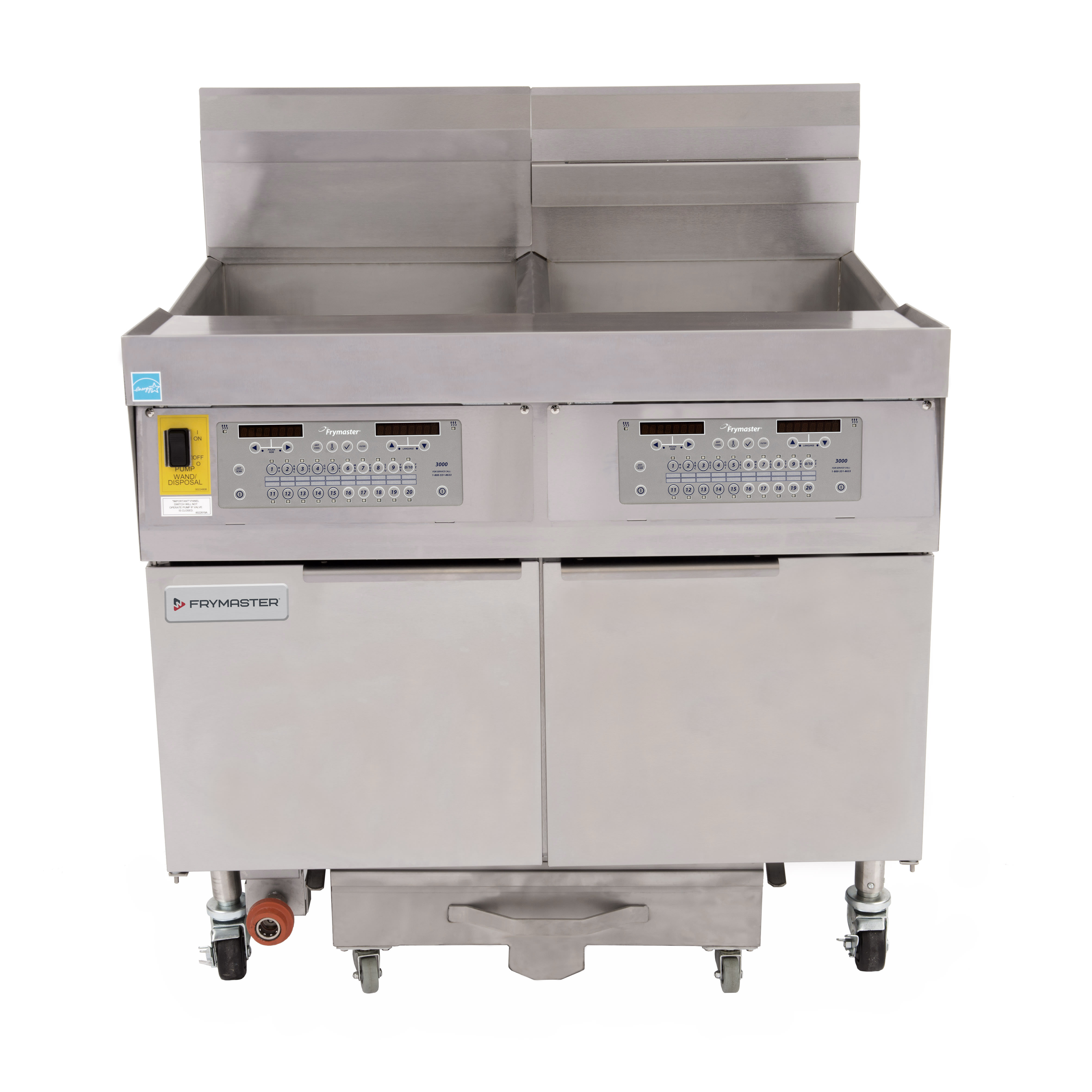 Frymaster FPLHD265 200 lb. Tube-Style LP Gas Floor Deep Fryer, 2-Pot, w/ THERMATRON Controller