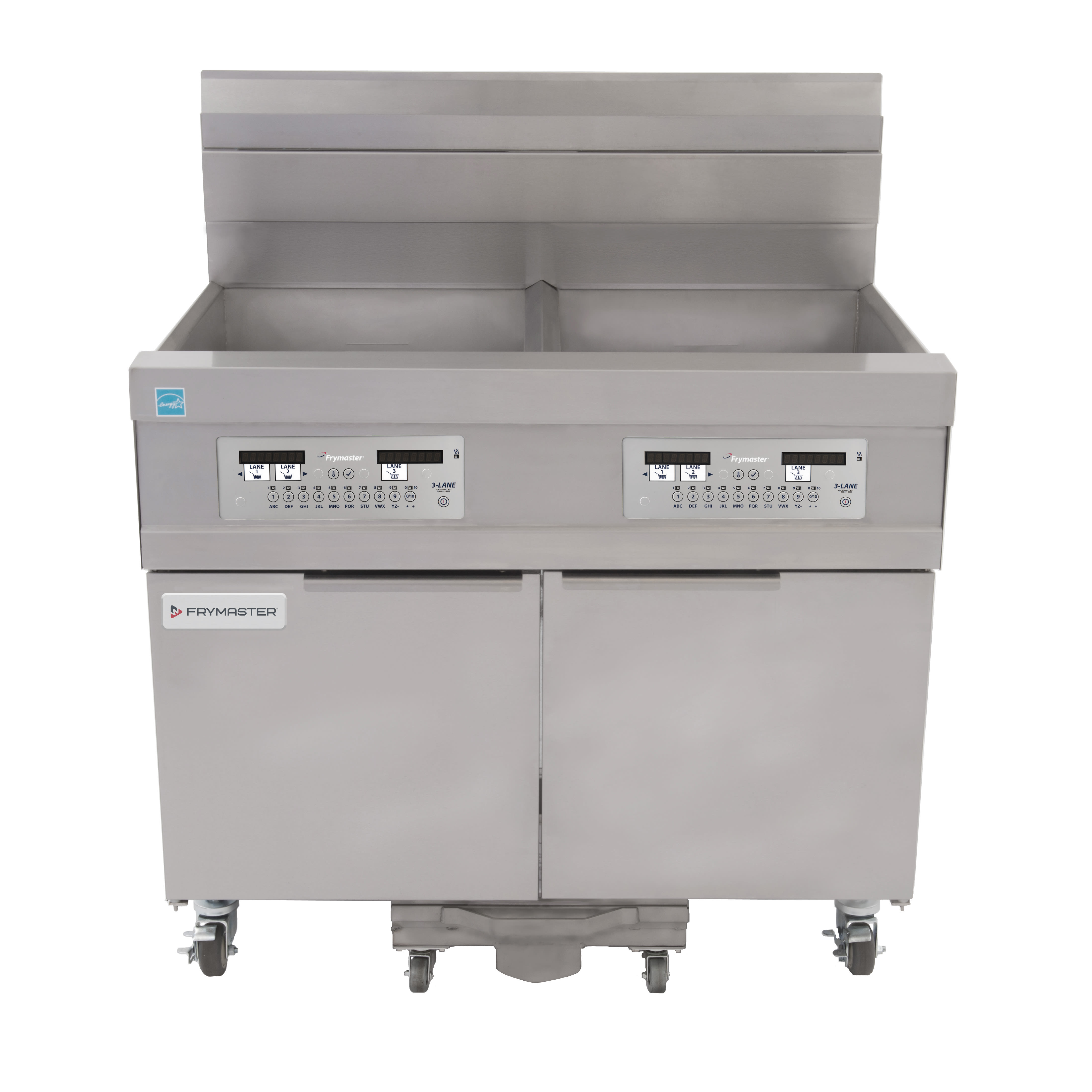 Frymaster 31814GF 189 lb. Tube-Style Natural Gas Floor Deep Fryer, 3-Pot, w/ SMART4U 3000 Controller