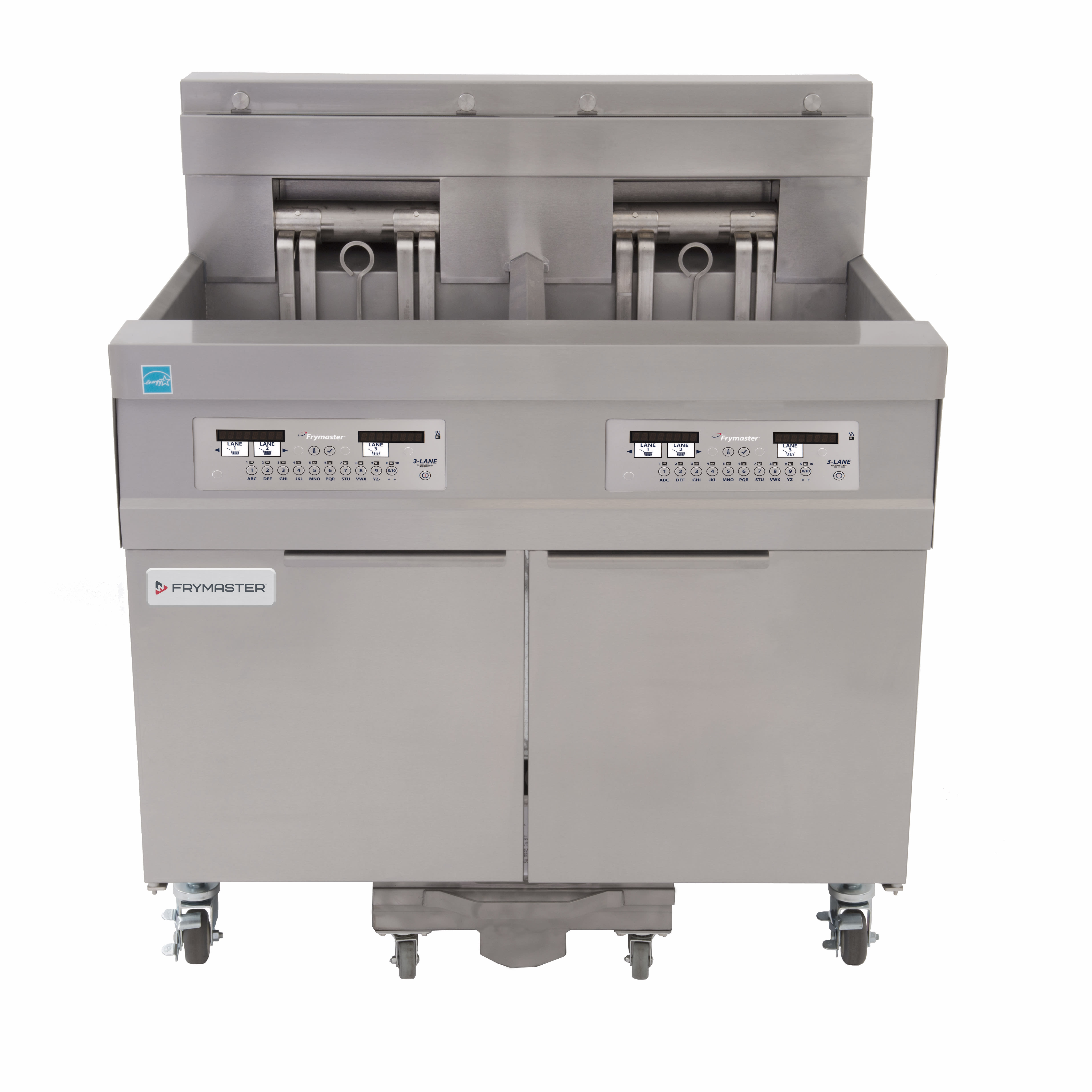 Frymaster 31814EF 180 lb. Open-Pot Electric Floor Deep Fryer, 3-Pot, 208V/3-Phase, w/ CM3.5 Controller