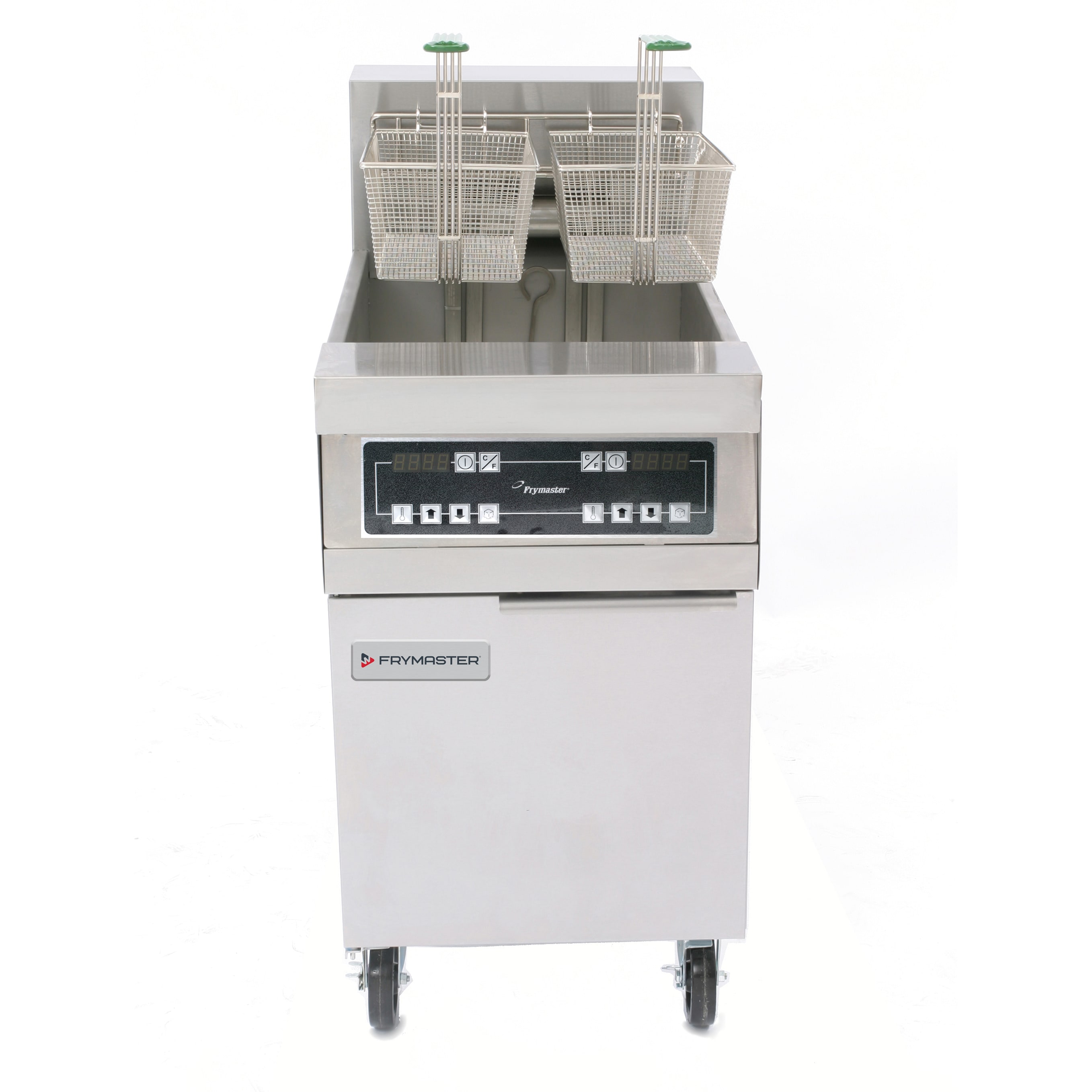 Frymaster FPRE380-21 240 lb. Open-Pot Electric Floor Deep Fryer, 3-Pot, 240V/3-Phase, w/ SMART4U 3000 Controller
