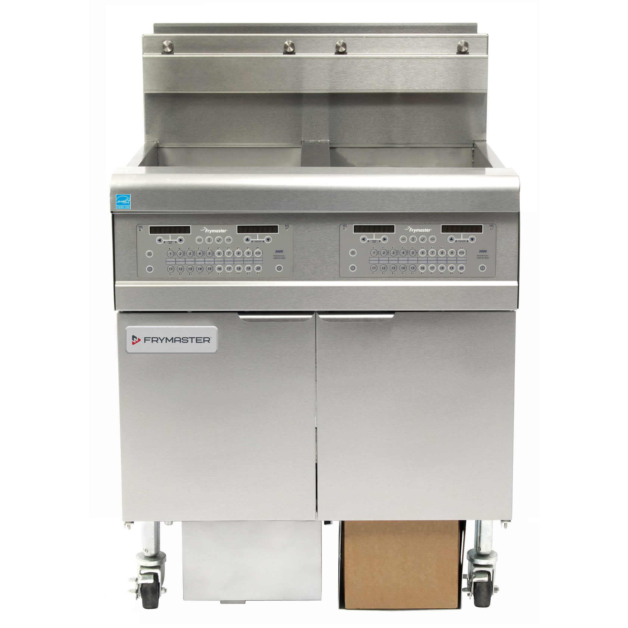 Frymaster FPGL230CA OCF30™ 60 lb. Open-Pot Natural Gas Floor Deep Fryer, 2-Pot, w/ SMART4U 3010 Controller