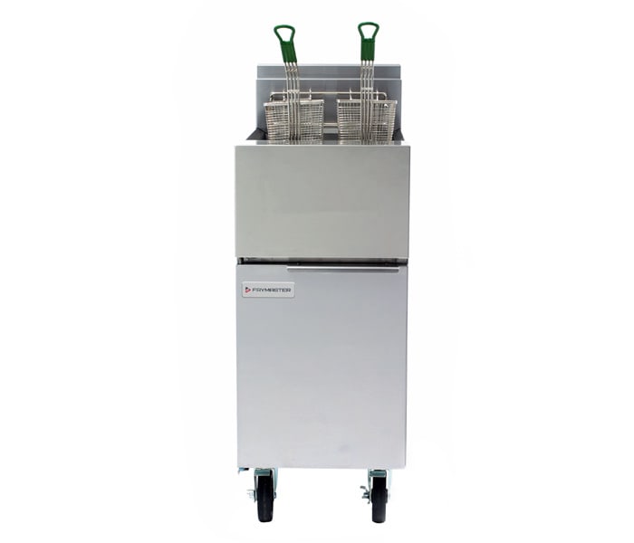 Frymaster GF14 40 lb. Open-Pot Natural Gas Floor Deep Fryer, 1-Pot, w/ Millivolt Controller
