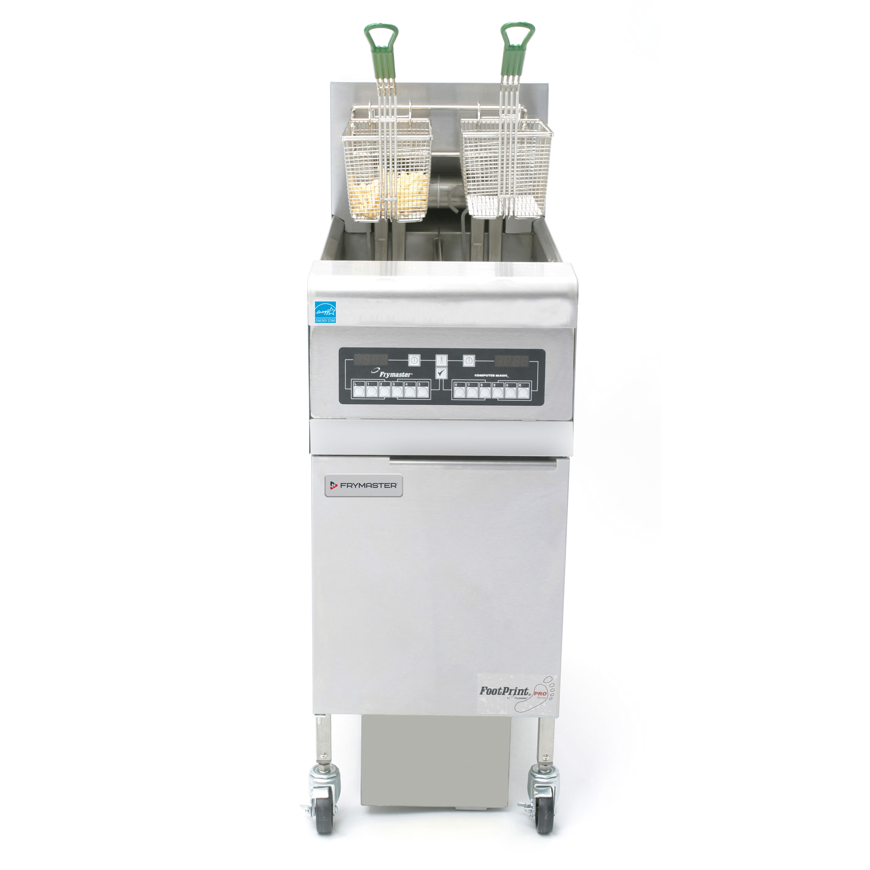 Frymaster FPRE117 50 lb. Open-Pot Electric Floor Deep Fryer, 1-Pot, 208V/1-Phase, w/ Digital Timer Controller