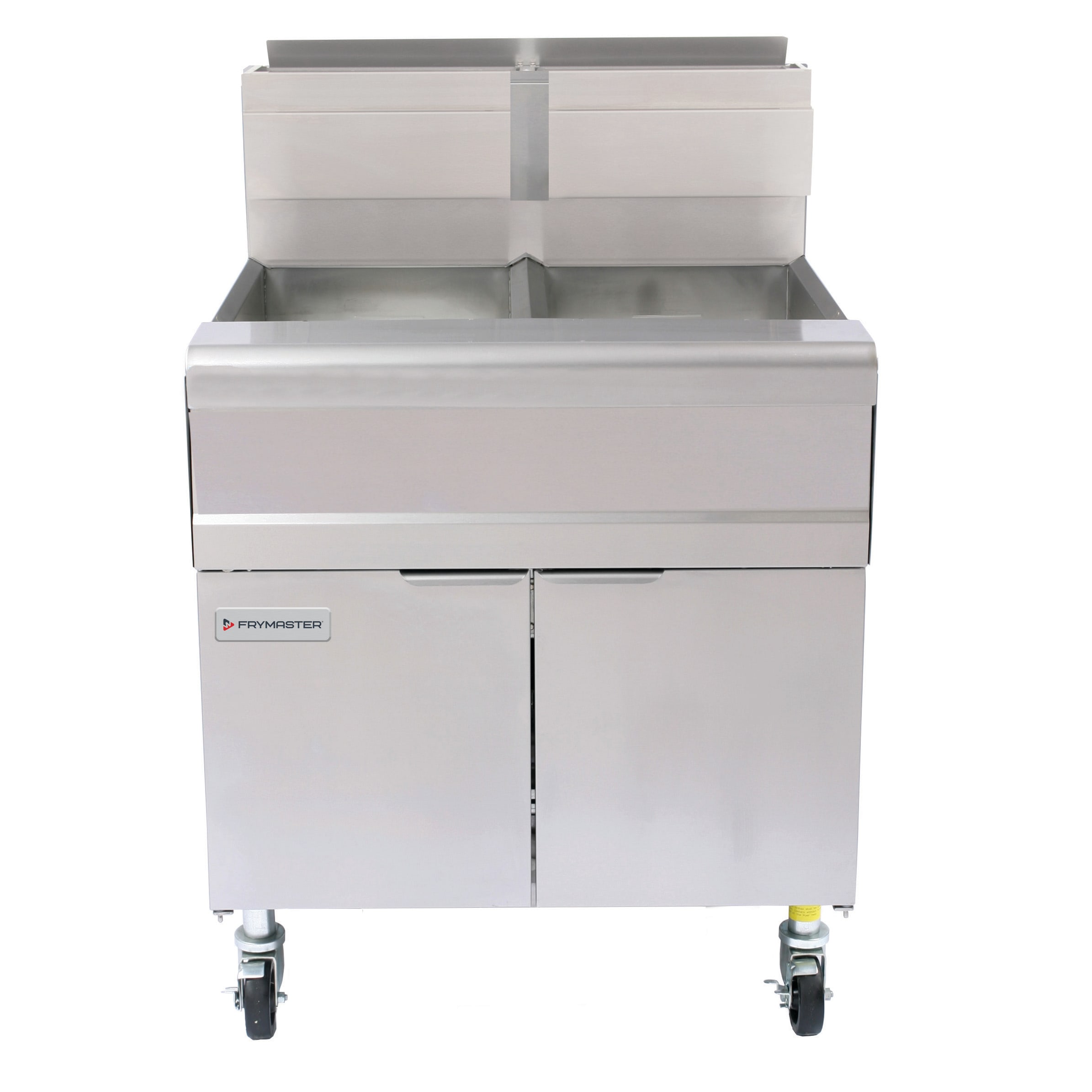 Frymaster MJ250 100 lb. Open-Pot LP Gas Floor Deep Fryer, 2-Pot, w/ Millivolt Controller
