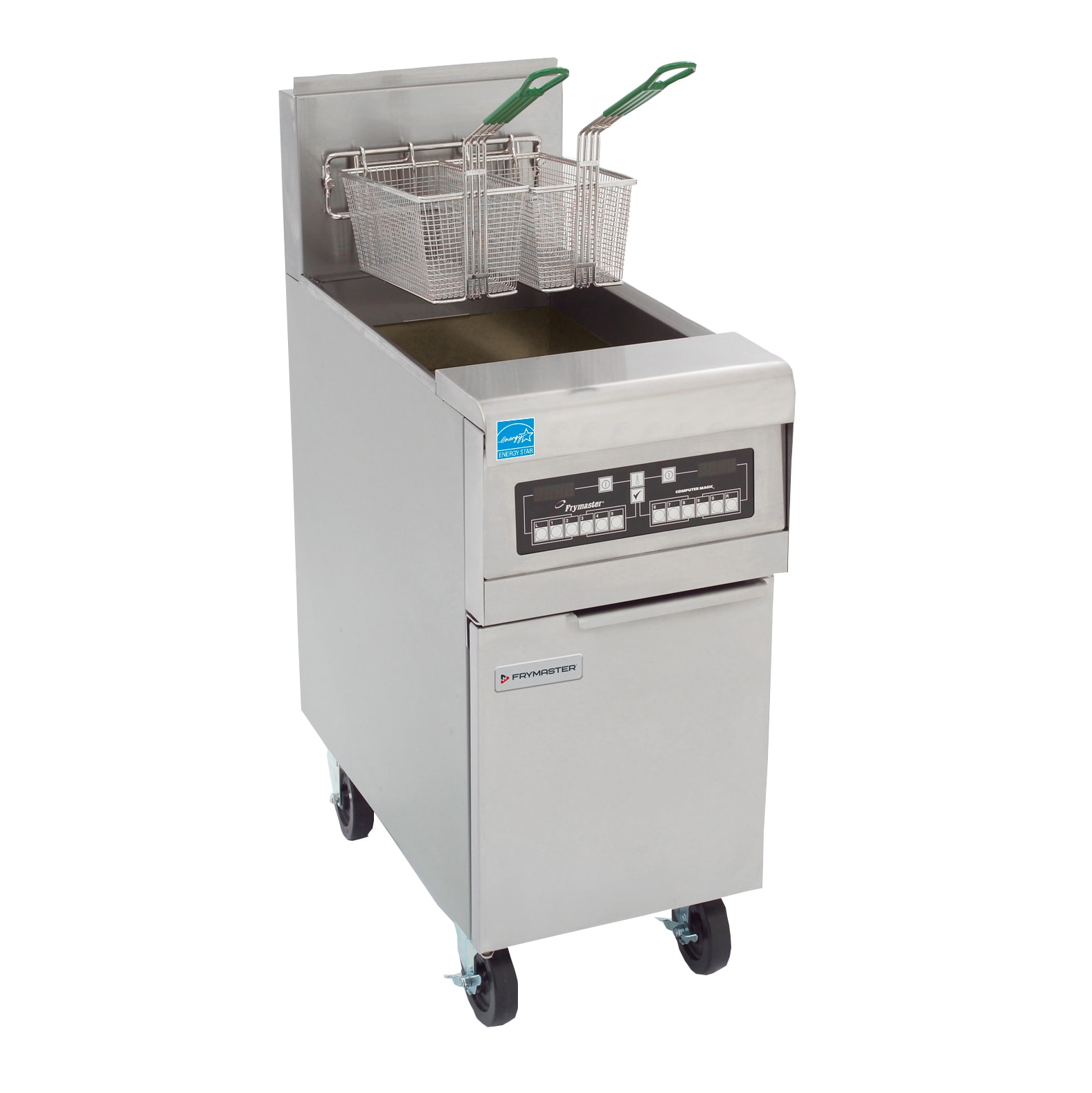 Frymaster PH155 50 lb. Open-Pot Natural Gas Floor Deep Fryer, 1-Pot, w/ CM3.5 Controller