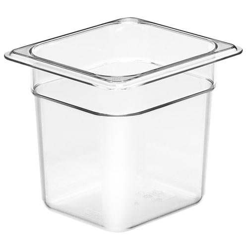 Cambro 66CW135 Camwear 1/6 Size 6" Deep Polycarbonate Food Pan