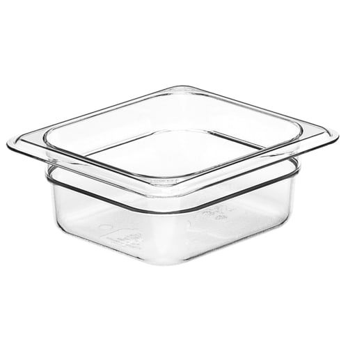 Cambro 62CW135 Camwear 1/6 Size 2.5" Deep Polycarbonate Food Pan