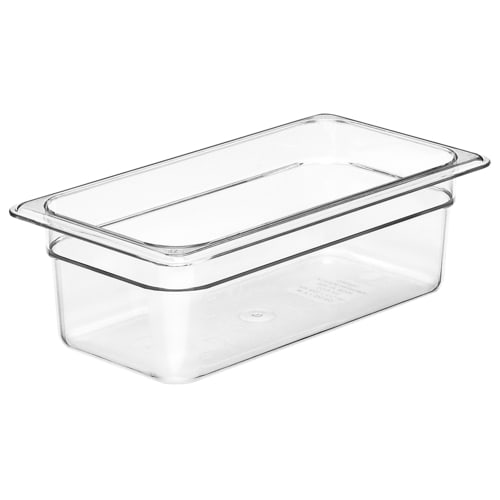 Cambro 34CW135 Camwear 1/3 Size Clear Polycarbonate Food Pan - 4" Deep