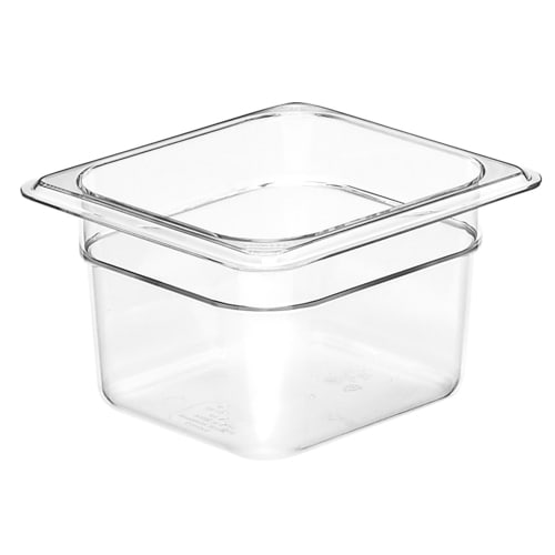 Cambro 64CW135 Camwear 1/6 Size 4" Deep Polycarbonate Food Pan