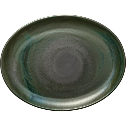 Libbey 801223641000103 Heart & Soul 14.25" x 11" Oval Avocado Coupe Platter