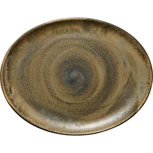 Libbey 801223641000102 Heart & Soul 14.25" x 11" Oval Cumin Coupe Platter