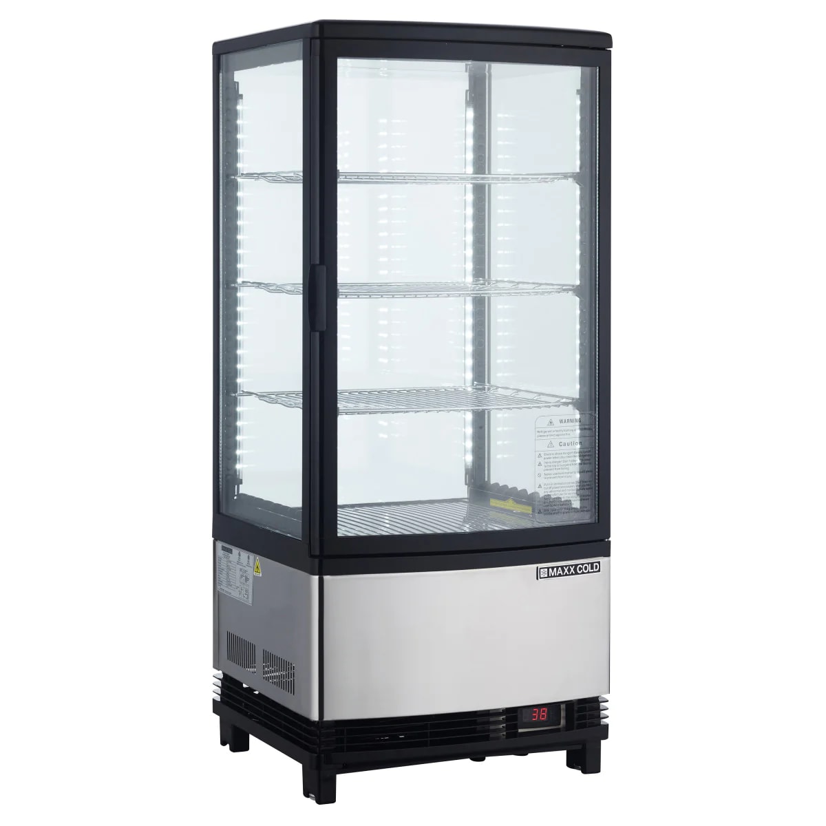 Maxx Cold MECR-31D 4-Sided Countertop Glass Door Merchandiser, 115V