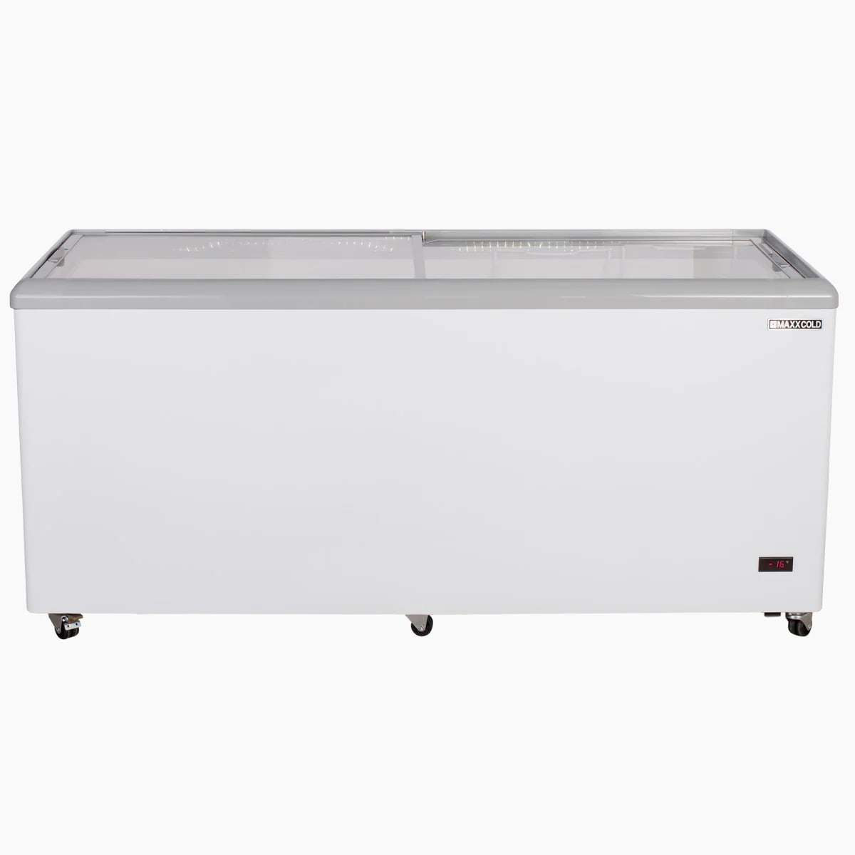 Maxx Cold MXF71F White 16 Cu. Ft. Mobile Ice Cream Display Freezer, 115V