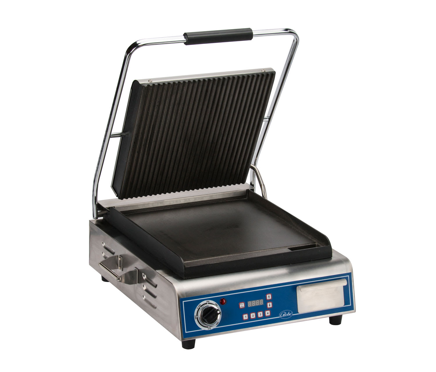 Globe GPGS14D Deluxe 14" Combo Plate Electric Sandwich Grill - 120V, 1PH