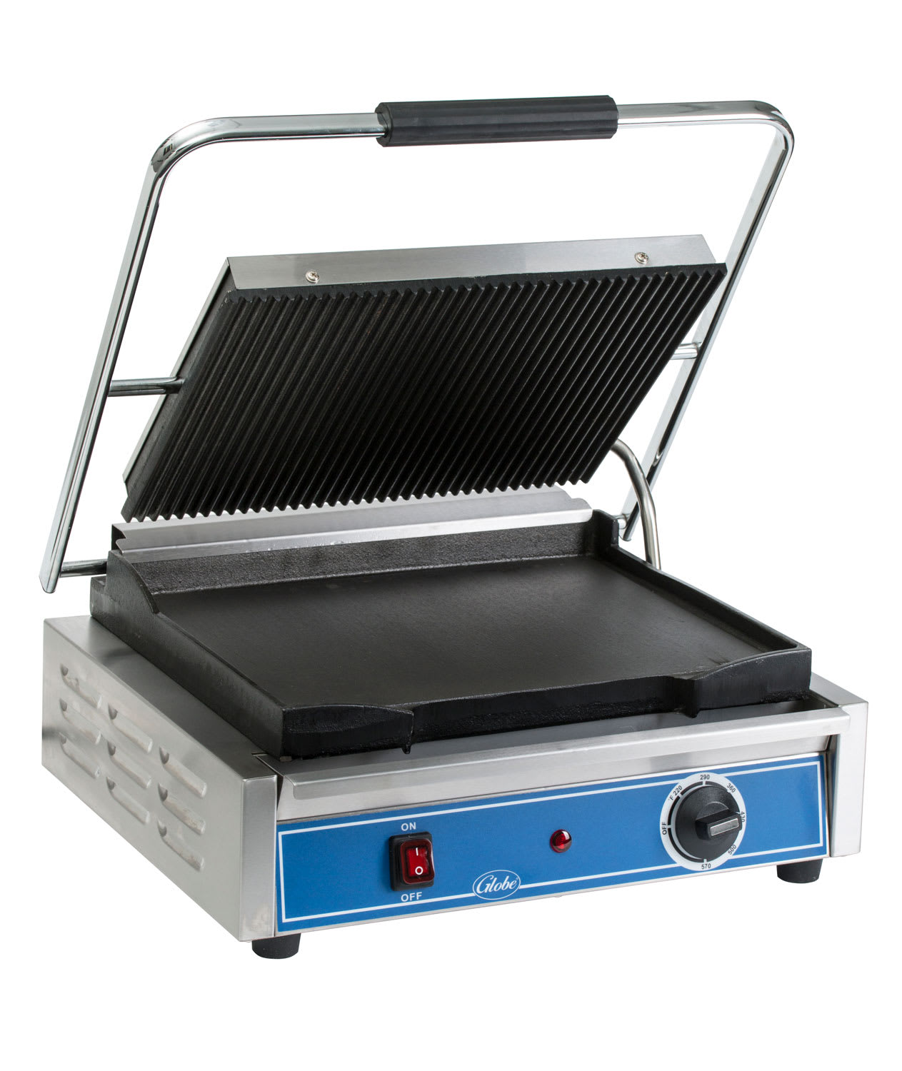 Globe GPGS1410 Combo Plate Mid-Size Electric Sandwich Grill - 120V, 1PH