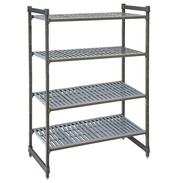 Cambro CBU186072V4580 Camshelving Basics Plus Vented 4-Shelf Stationary Starter Unit - 18" x 60" x 72"