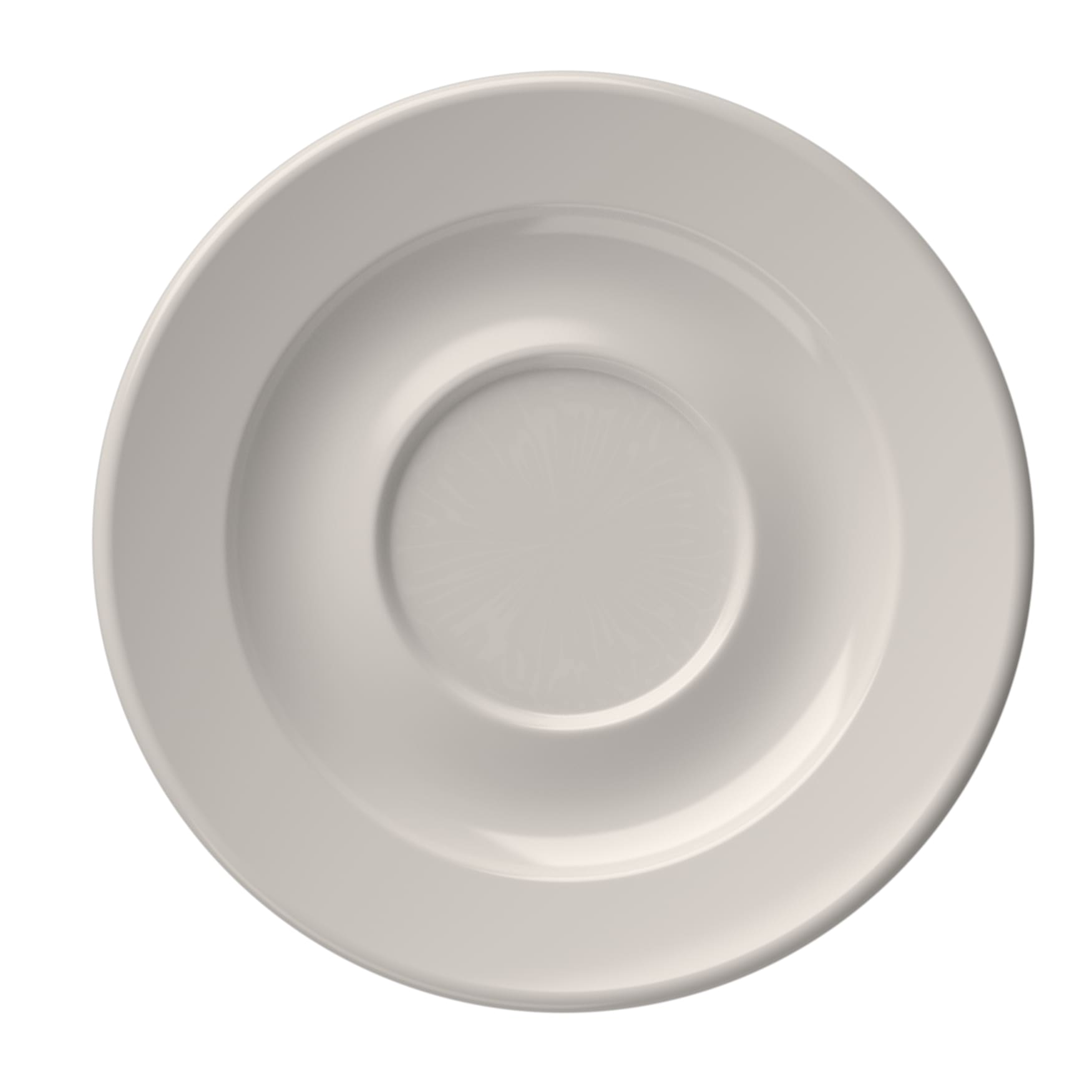 Mikasa 5316187 Foundation Frame 5" Round White Wide Rim Saucer