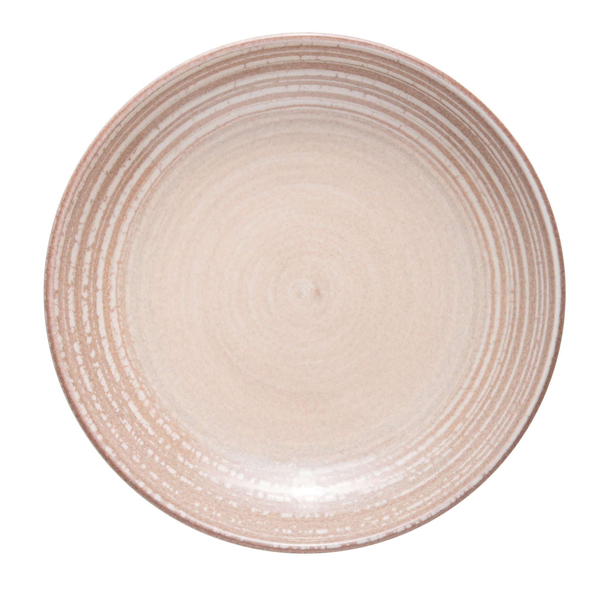 Mikasa 5315746 Creme Tornio 8.8" Round Brown Coupe Rim Deep Plate