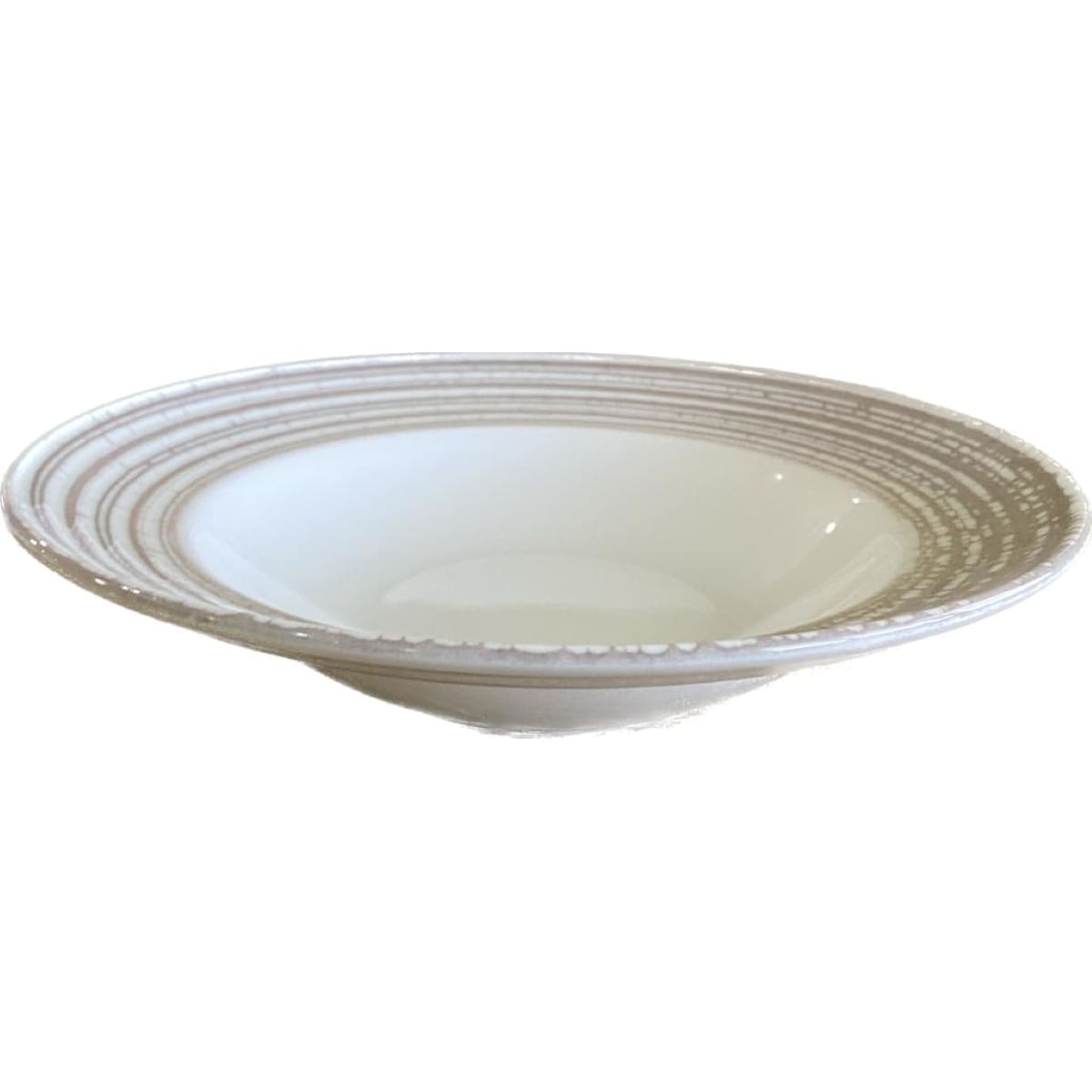 Mikasa 5316354 Brulee Tornio 9.86" Round Brown Wide Rim Deep Plate