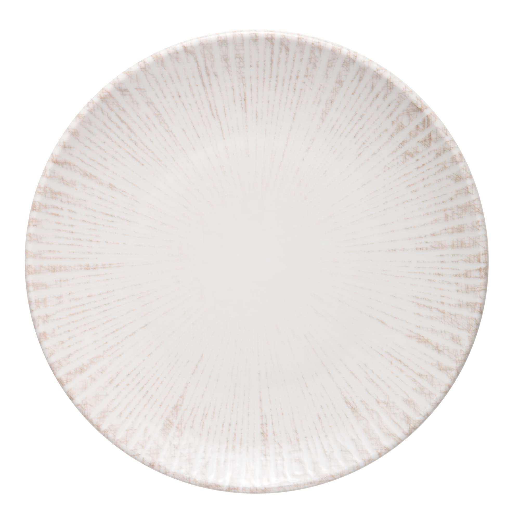 Mikasa 5316294 Creme Ray 8.2" Round Brown Coupe Rim Plate