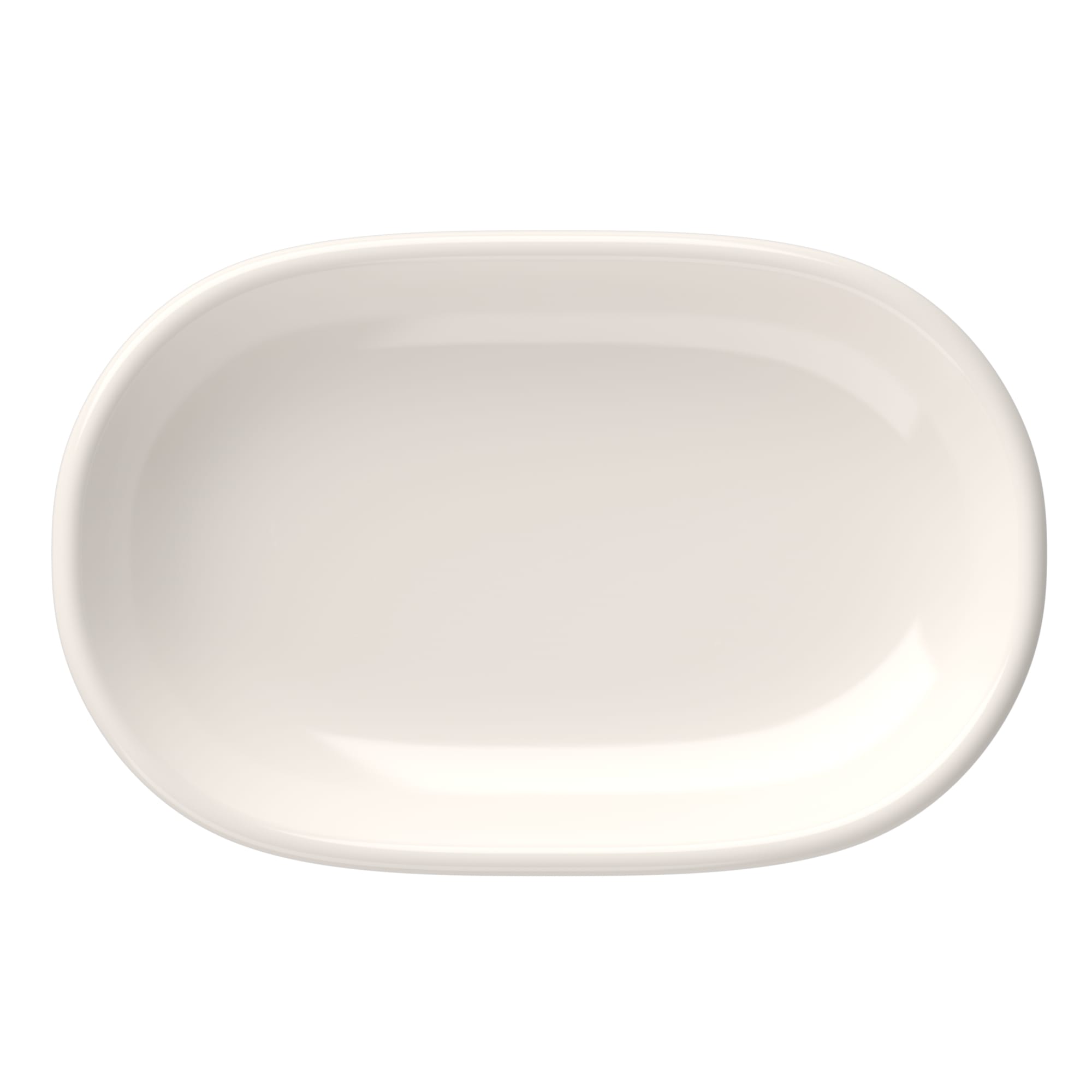 Mikasa 5316238 Foundation Magnus 7.25" x 4.625" Oval White Coupe Rim Platter