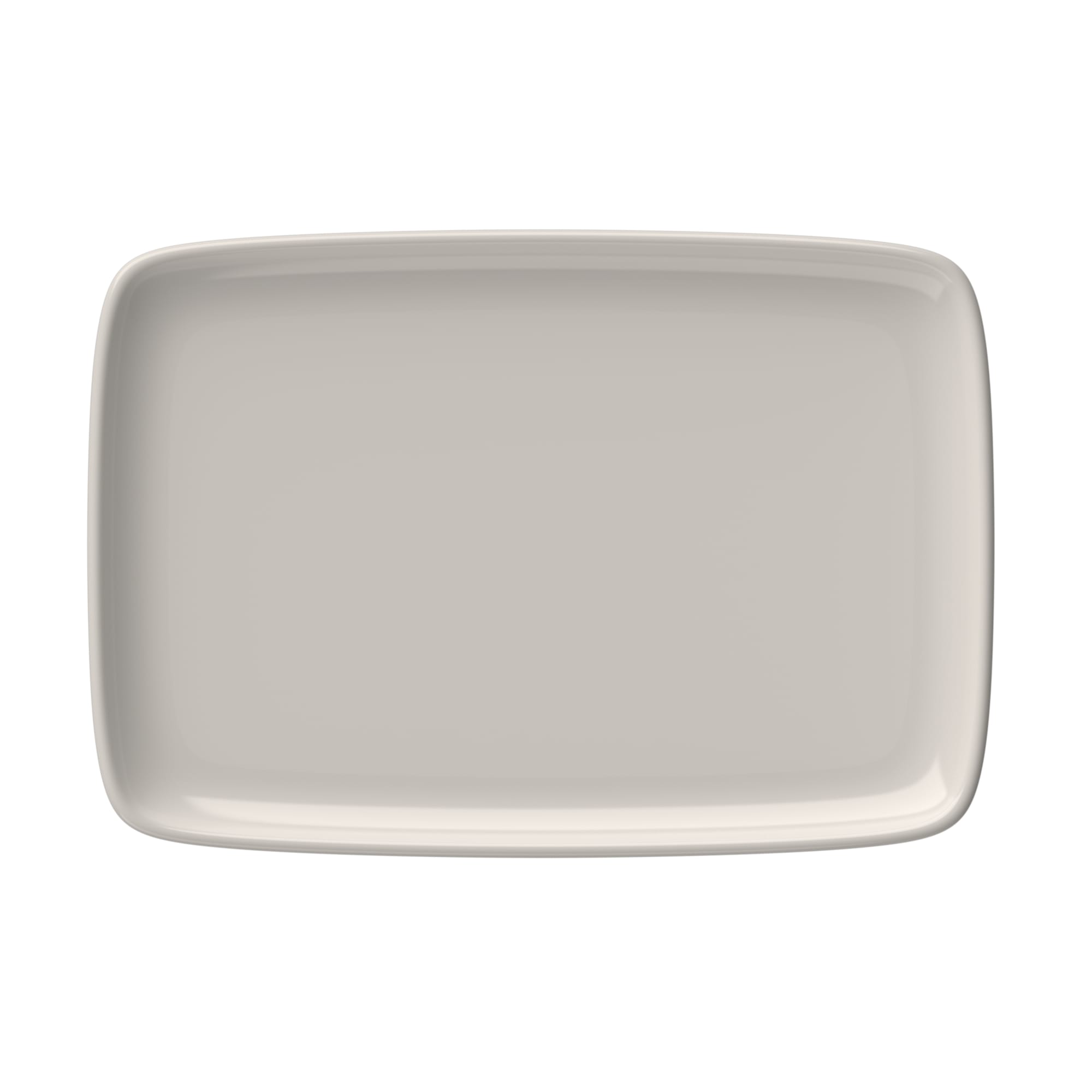 Mikasa 5316290 Foundation Quadro 13.222" x 9.143" Rectangle White Coupe Rim Platter