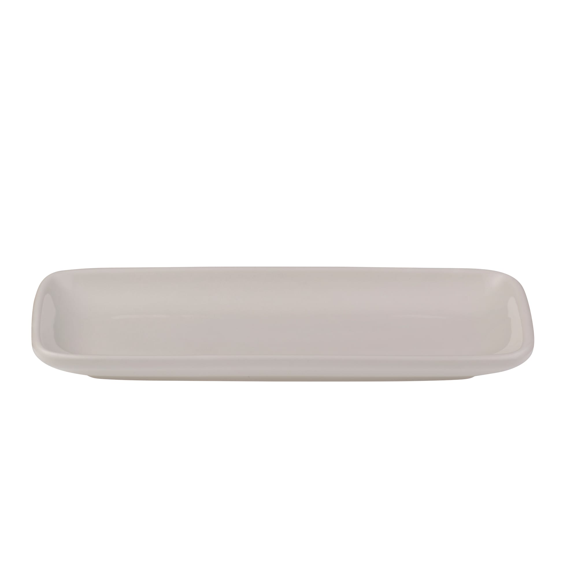 Mikasa 5320440 Foundation Quadro 8.4" x 4" Rectangle White Coupe Rim Platter