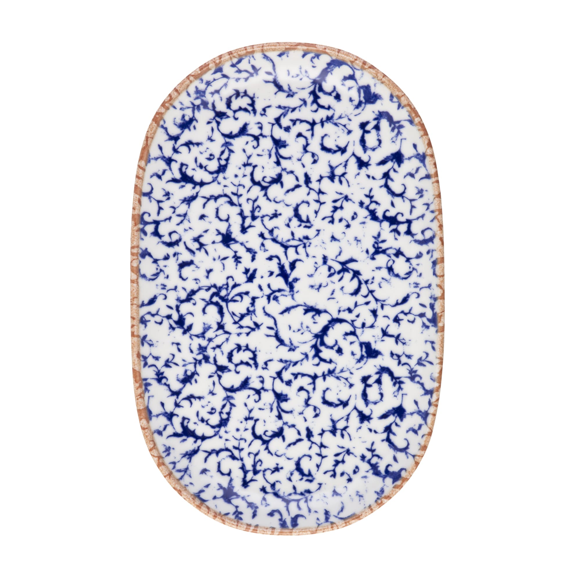 Mikasa 5316014 Venecia 11.2" x 7.222" Oval Blue Coupe Rim Platter
