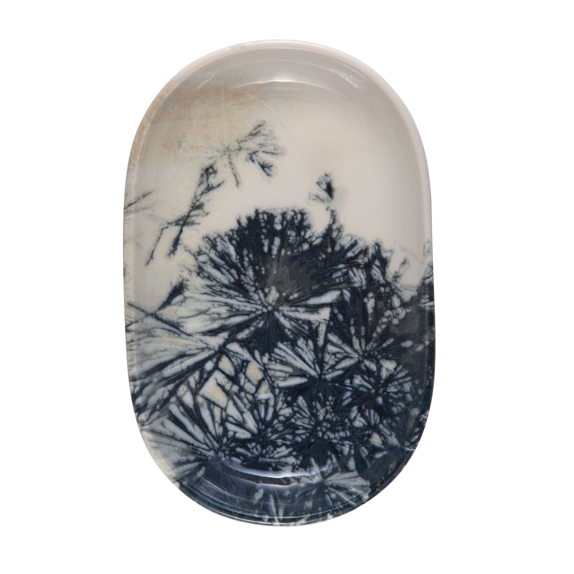 Mikasa 5315817 Azure Aventurin 5.6" x 3.6" Oval Blue Coupe Rim Platter