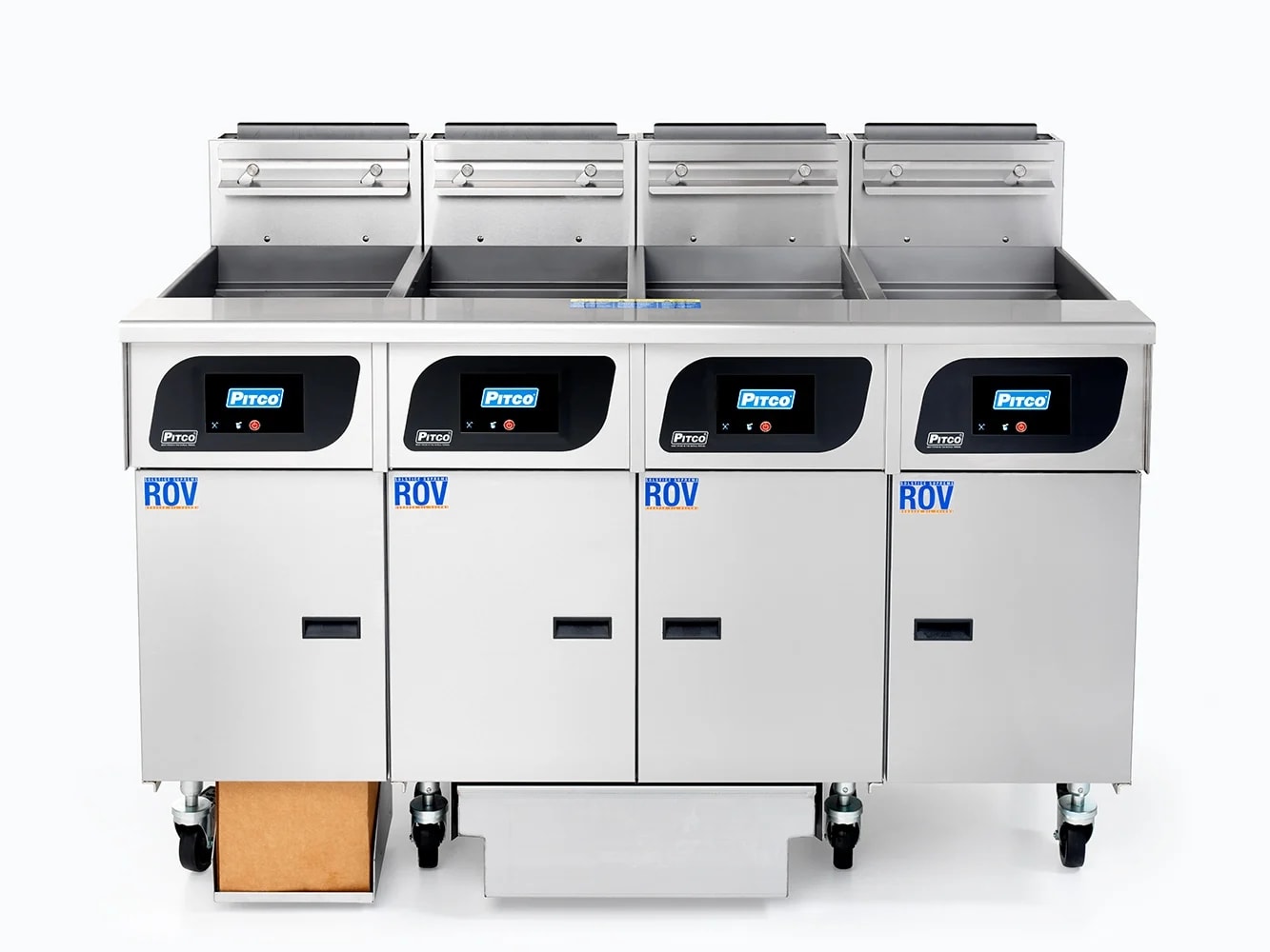 Pitco® SSHLV14C-3/FD Solstice Supreme™ Reduced Oil Floor Fryer, (3) Fryers, 32 lb. Tanks, Natural Gas