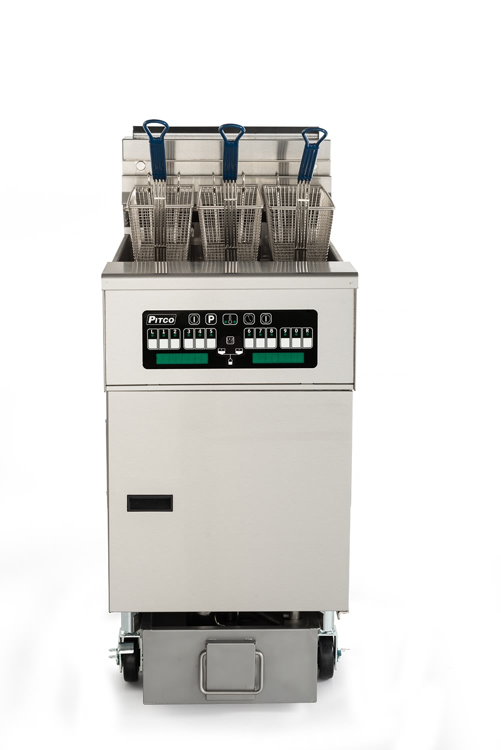 Pitco® SELV14TX-C/FD Solstice™ Reduced Oil Floor Fryer, 15 lb. Tanks, 240V/3PH, 14kW/hr