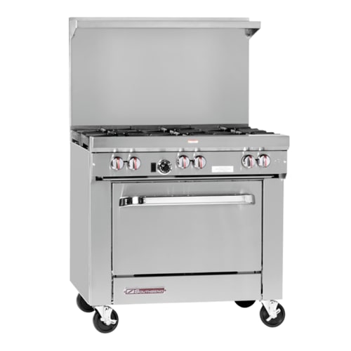 Southbend S36C-3T 36" S-Series Range with Thermostatic Griddle and Cabinet Base, Natural Gas