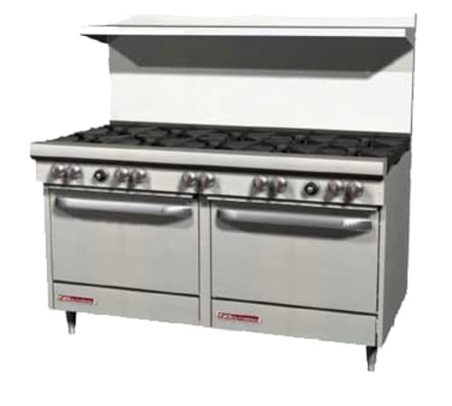Southbend S60AA 60" S-Series Range with (10) Open Burners and (2) Convection Ovens, Natural Gas