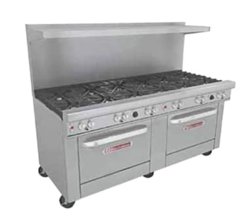 Southbend 4721AA 72" Ultimate Range with Standard Grates, (12) Open Burners, and (2) Convection Ovens, LP Gas