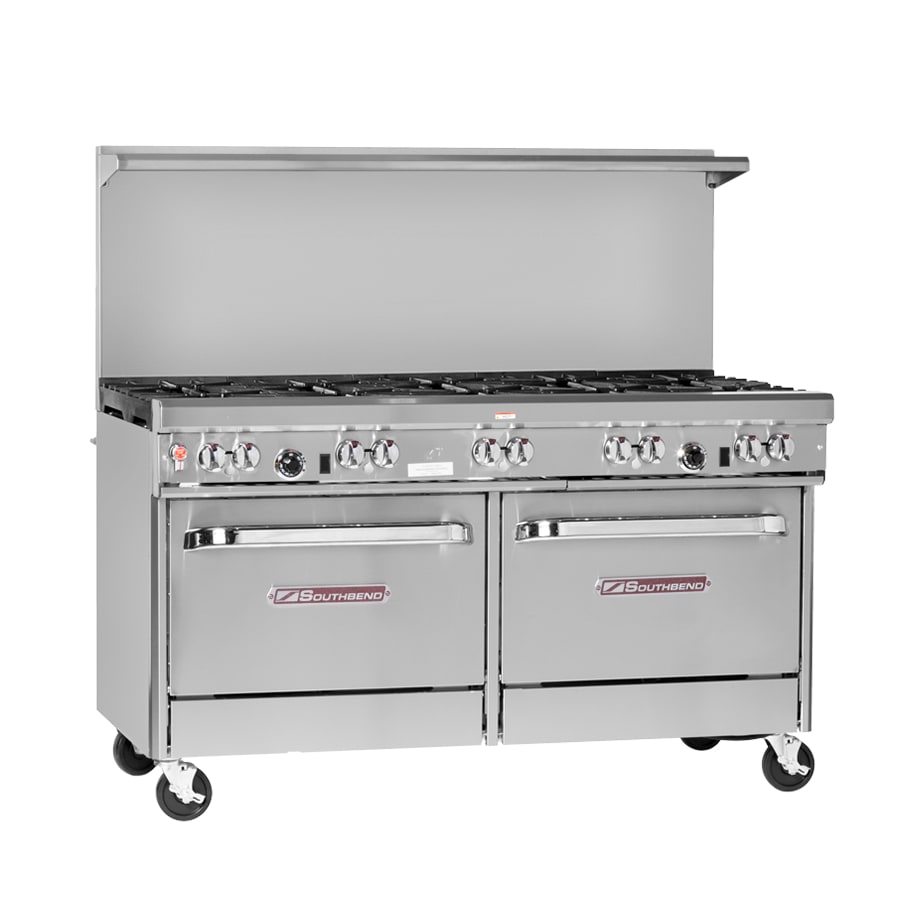 Southbend 4604AA-4TR 60" Ultimate Range with Standard Grates, (1) Front Star/Sauté Burner, (1) Rear Open Burner, Right-Hand Thermostatic Griddle, and (2) Convection Ovens, Natural Gas