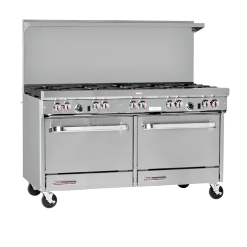 Southbend S60AC 60" S-Series Range with (10) Open Burners, Convection Oven, and Cabinet Base, Natural Gas