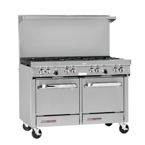 Southbend S48DC 48" S-Series Range with (8) Open Burners, Standard Oven, and Cabinet Base, Natural Gas