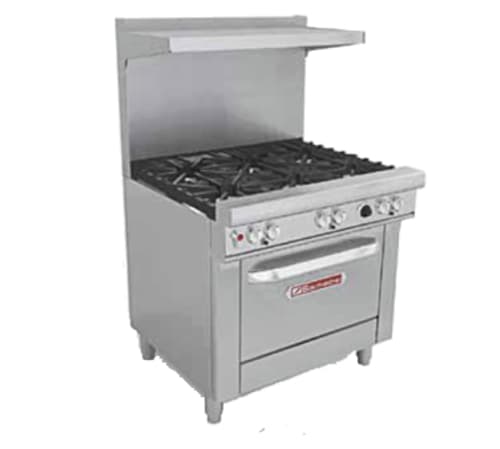 Southbend 4361A 36" Ultimate Range with Standard Grates, (6) Open Burners, and Convection Oven, Natural Gas
