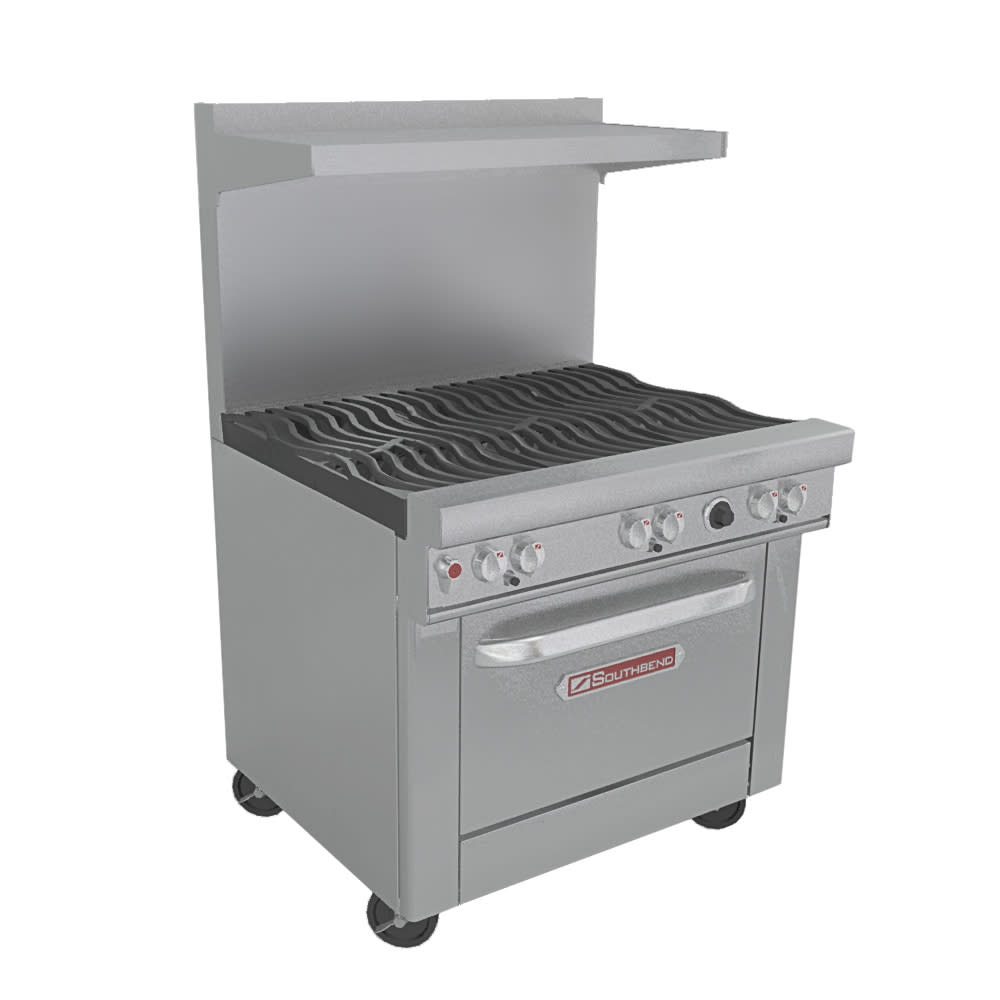 Southbend 4362D 36" Ultimate Range with Wavy Grates, (6) Open Burners, and Standard Oven, Natural Gas